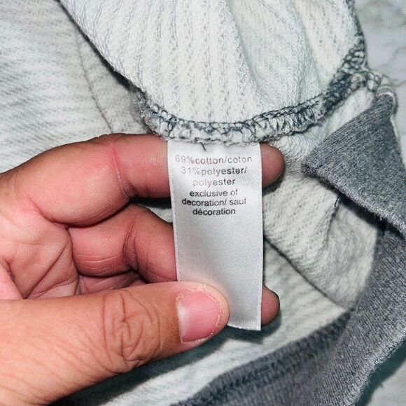 Maurices | Long Sleeve Sweater Striped | White/Grey | Womens | M - Picture 6 of 6